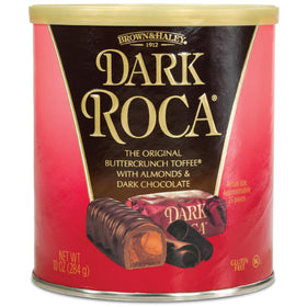 Roca almond dark chocolate toffee pieces in foil wraps for on-the-go freshness