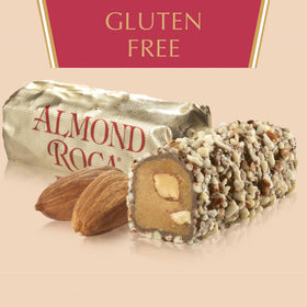 Roca closeup shows almonds and crunchy buttercrunch texture.