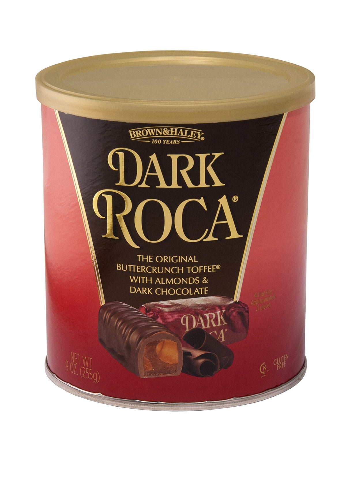 Dark chocolate coating over toffee delivers a smooth, rich finish