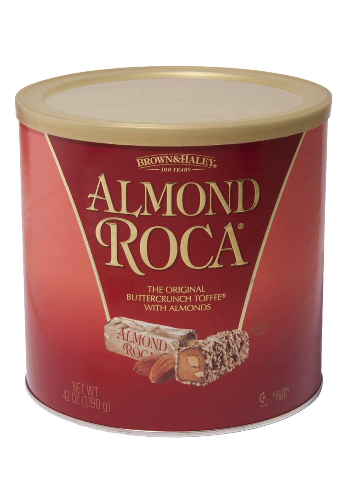 Roca gift-ready canister displayed on a holiday table.