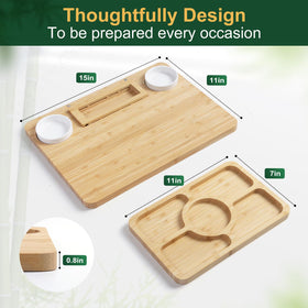 ROCIRLAB knife set magnetic block keeps knives upright and accessible on the board.