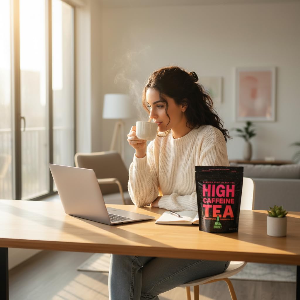 Rocket Tea energy-boosting cup fuels workouts and study sessions with clean caffeine.