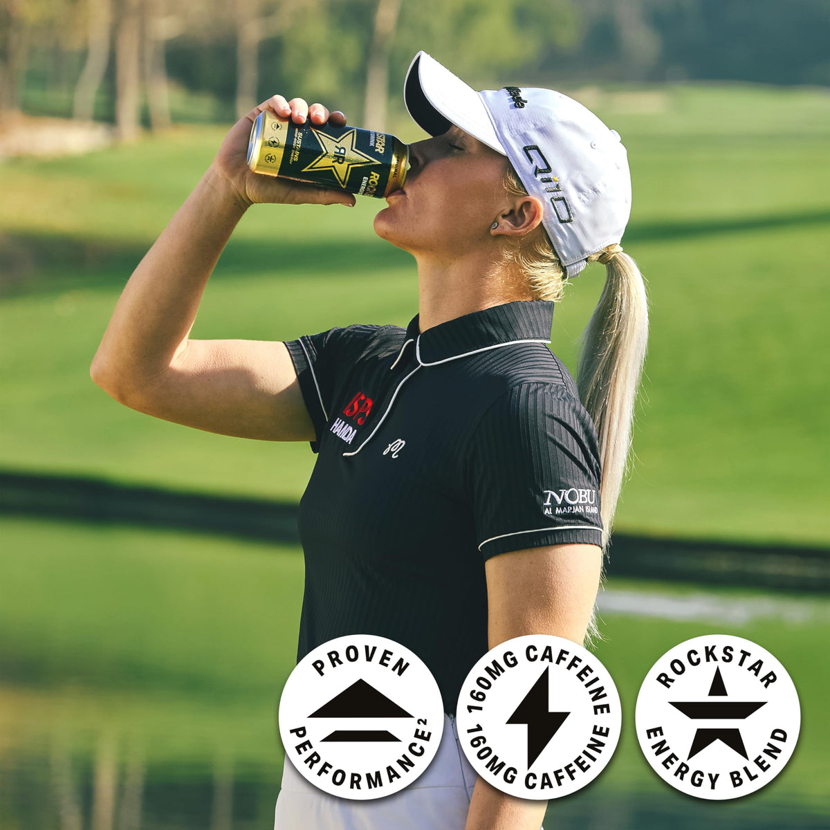 Rockstar Original Energy pours into a glass showing bold, energizing taste.