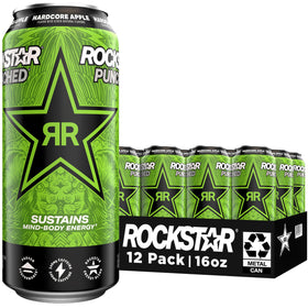 Rockstar Punched Hardcore Apple can front view for quick energy on the go