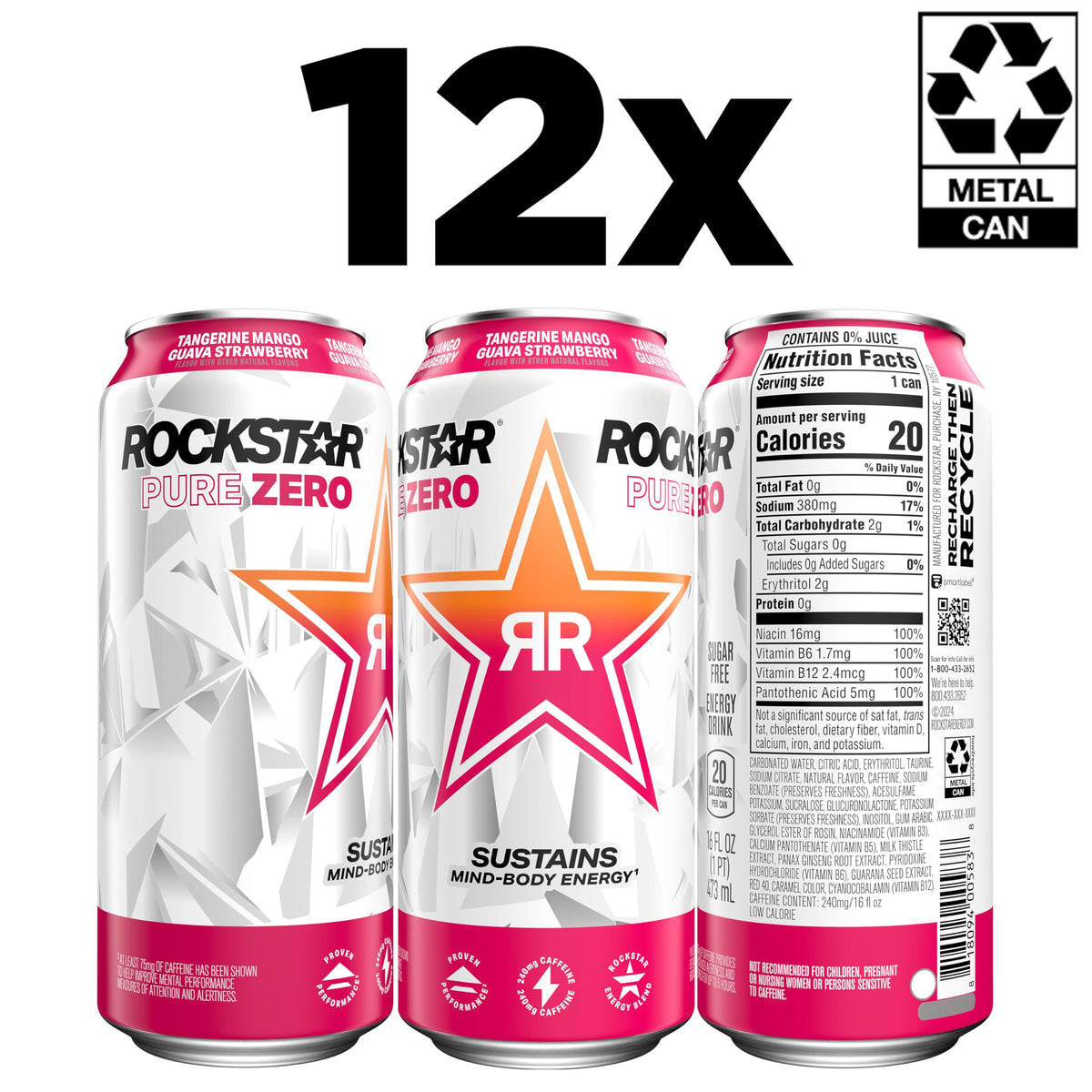 Rockstar Pure Zero packaging varies for shelf appeal