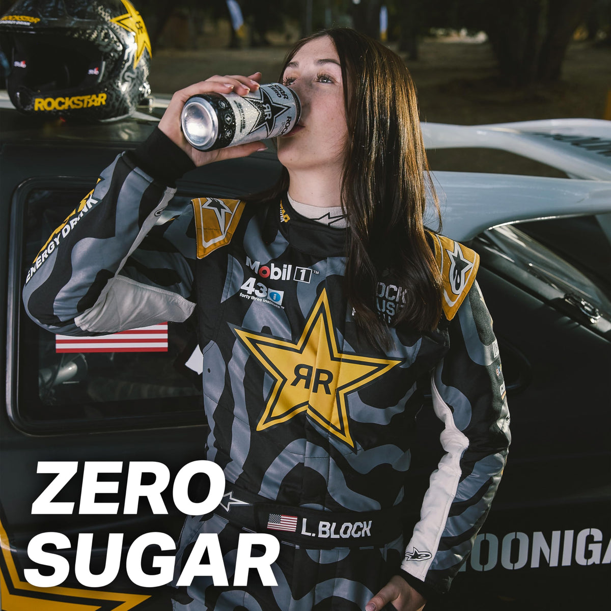 Rockstar Pure Zero Fruit Punch six-pack carton front, ideal for gym days.