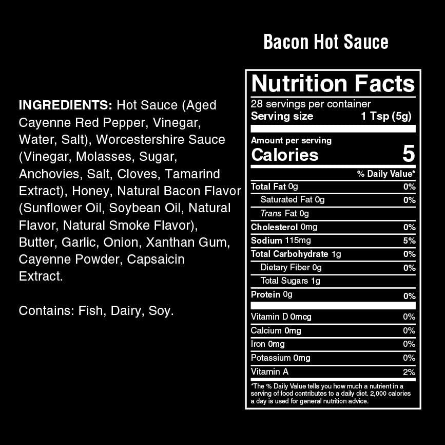 Rocky's Bacon Hot Sauce bottle pours a versatile, balanced heat.