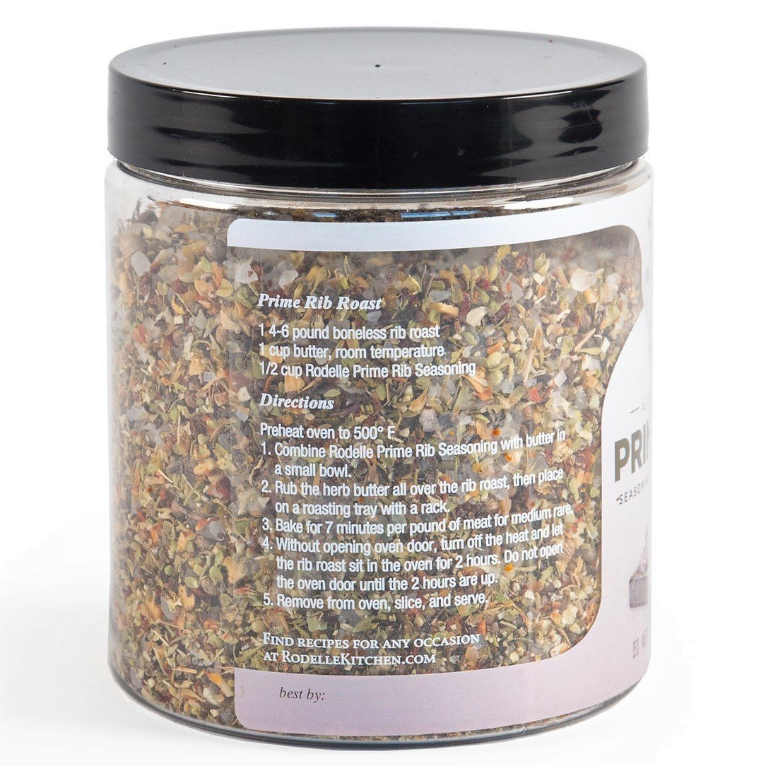 Rodelle Prime Rib Seasoning on a beef dish ready for dining
