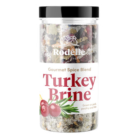 Rodelle Turkey Brine with vanilla beans aroma enhances juicy turkey