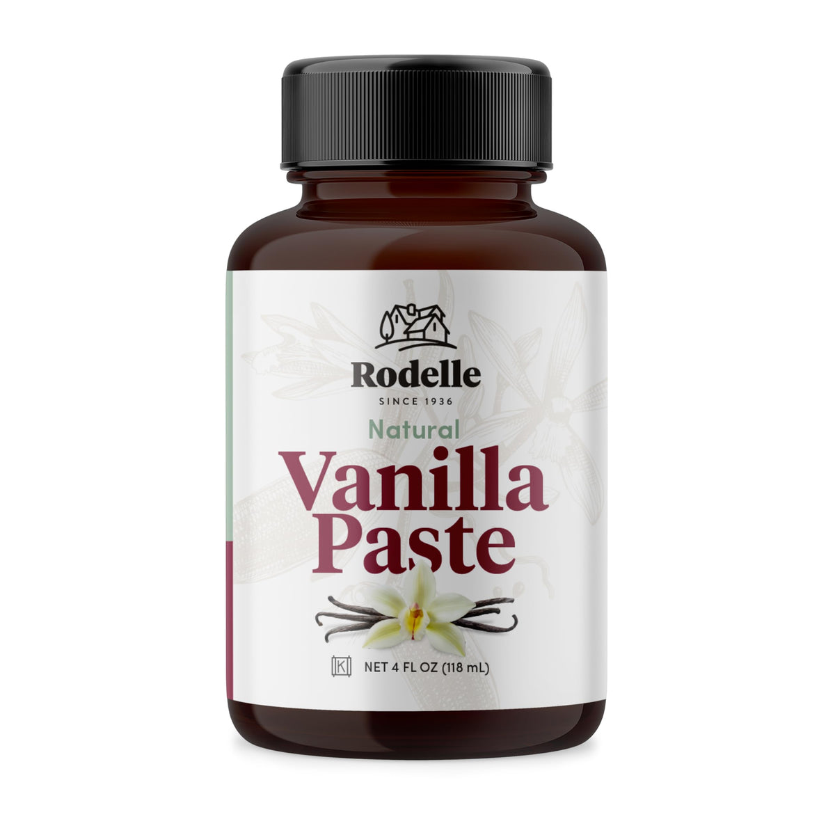Rodelle vanilla paste jar showing convenient, rich flavor for baking and desserts