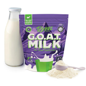 Rogue Pet Science G.O.A.T Milk powder bag ready for pet meals.