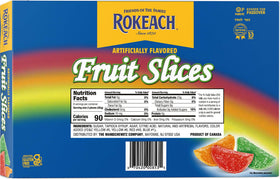 Rokeach Fruit Slices closeup of slices, ready for snacking or gifting during Passover.