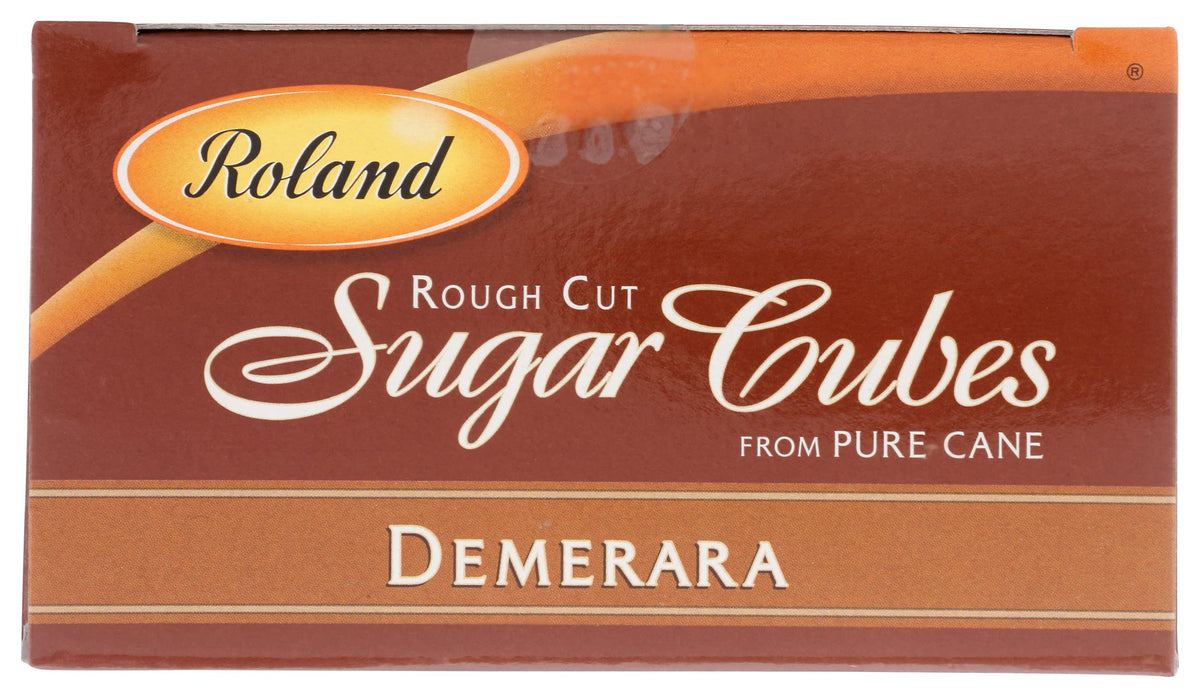 Roland Foods Demerara cubes displayed in a bowl for bar service