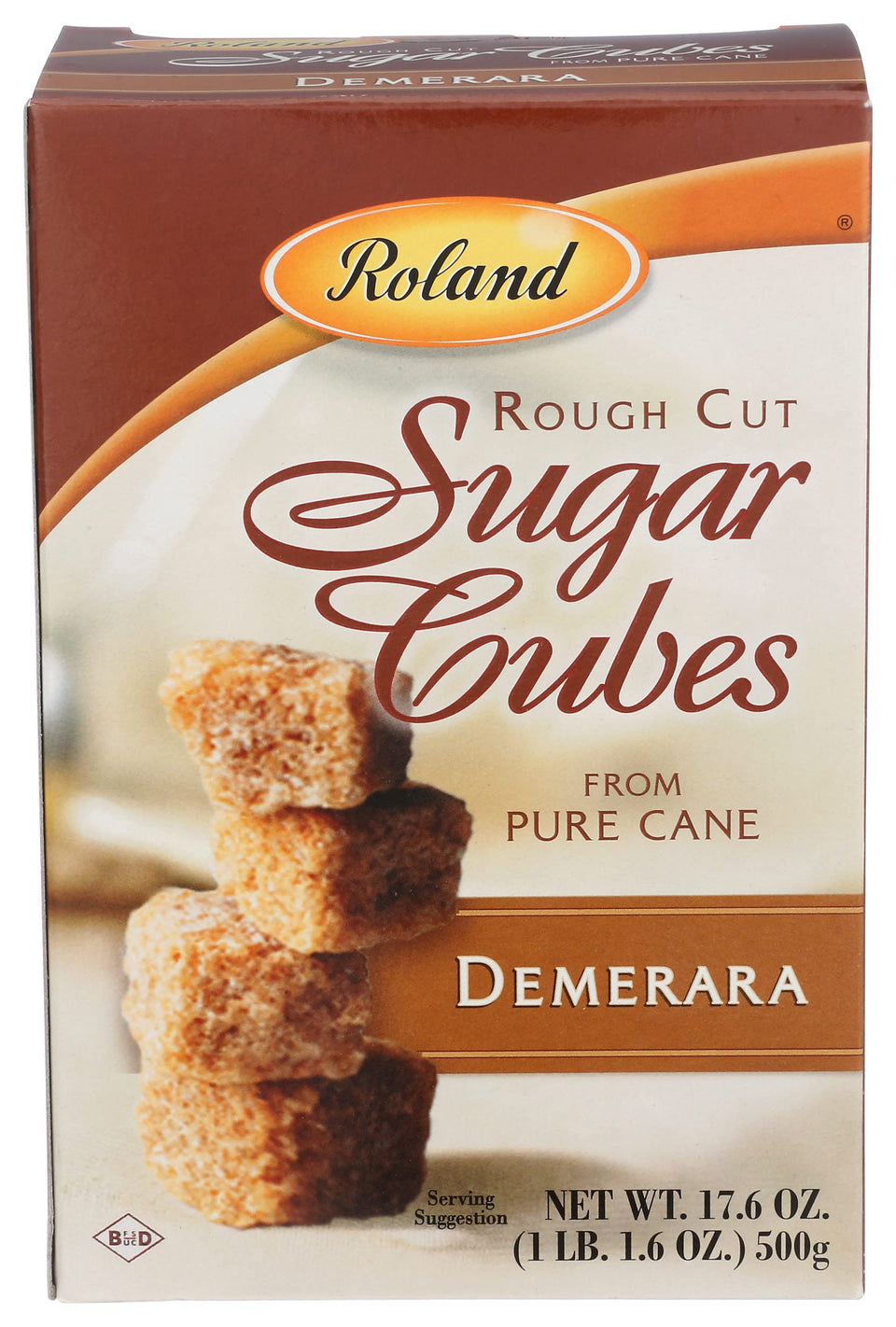 Roland Foods rough-cut Demerara sugar cubes showcase premium texture for beverages