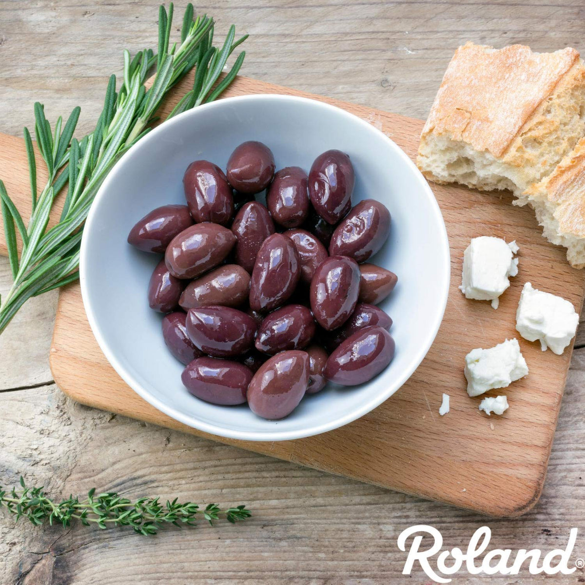 Roland Foods Greek-origin olives packaging, authentic flavor in everyday cooking.