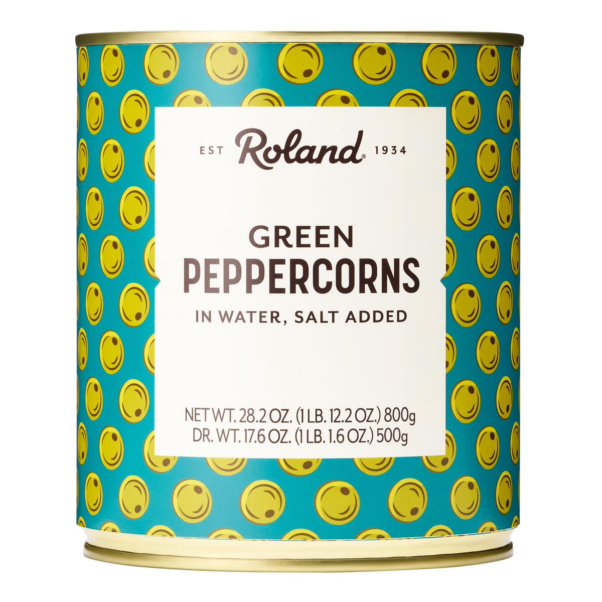 Roland Foods green peppercorns in brine jar ready to add mild heat to dishes
