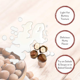 Roland Foods Hazelnut Oil used in salad dressing for nutty aroma.