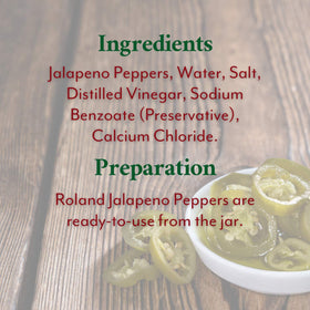 Roland Foods jalapeno slices topping a hot dog for quick flavor
