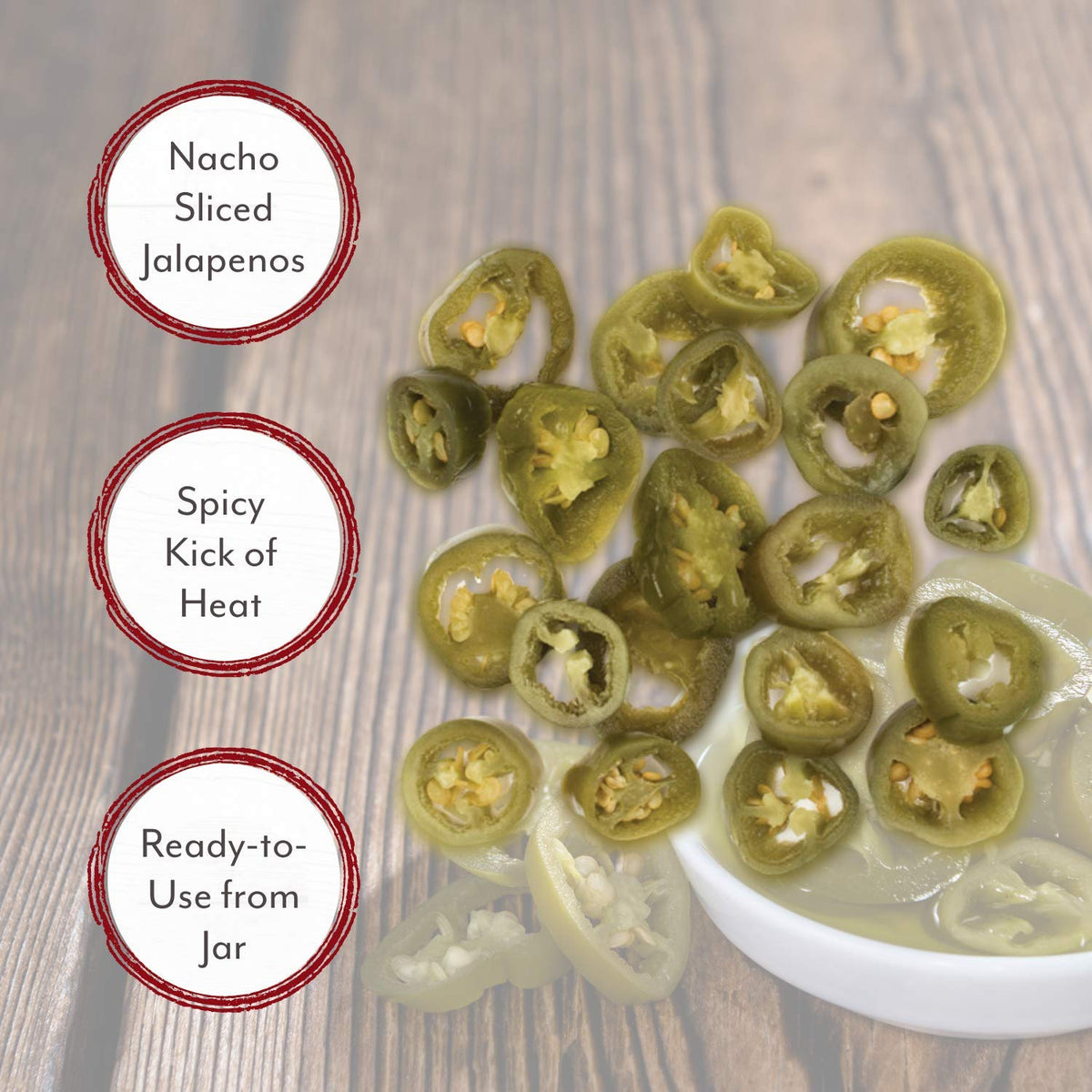 Roland Foods jalapeno slices arranged on a plate for a vibrant heat
