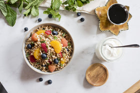 Roland Foods pearled farro packaging highlights simple, wholesome ingredients.