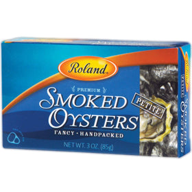 Roland Foods petite smoked oysters in oil ready-to-snack straight from the tin