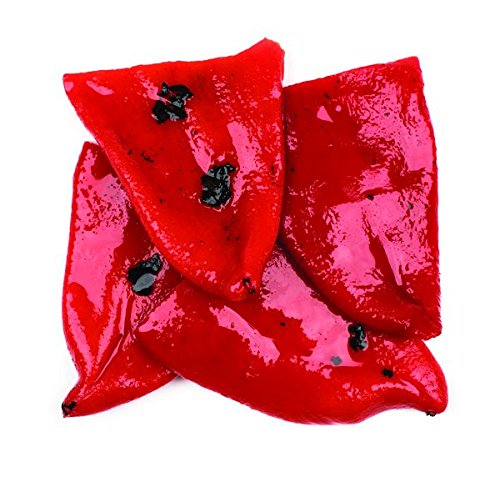 Roland Foods piquillo peppers, triangular shape, ideal for quick tapas and grilled dishes.