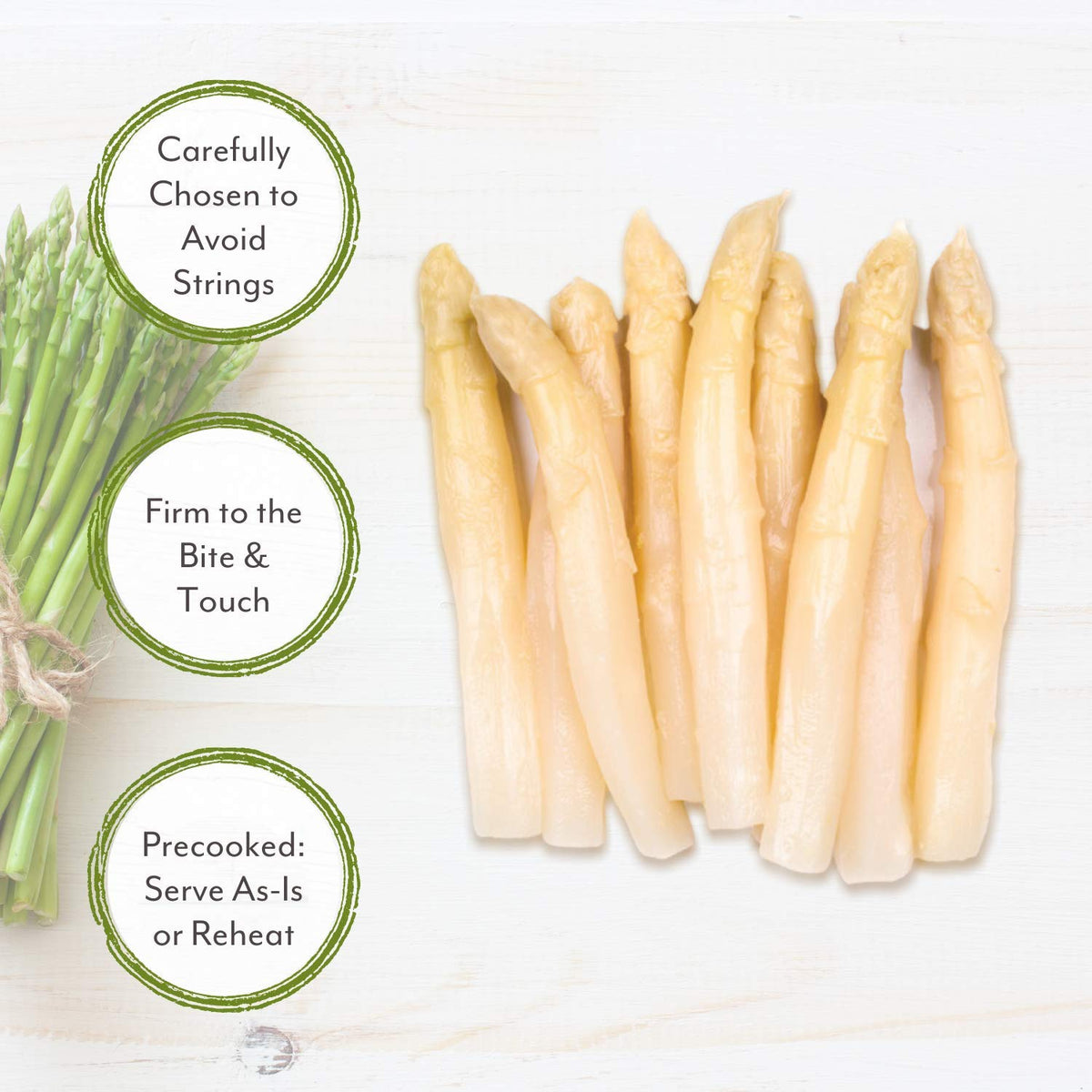 Roland Foods precooked white asparagus delivering delicate texture for easy reheating