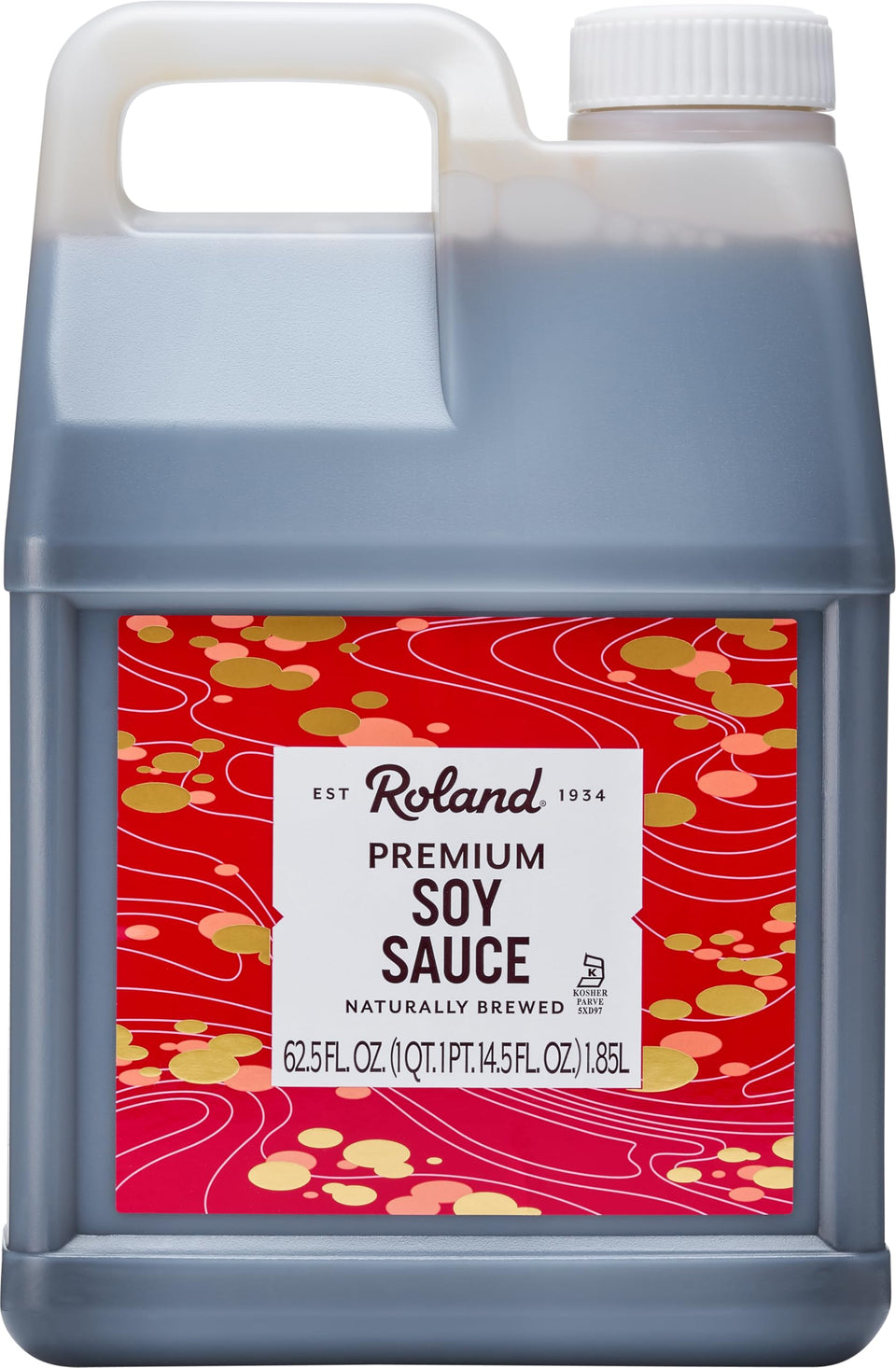 Roland Foods Premium Soy Sauce bottle for rich marinades and dipping flavor.