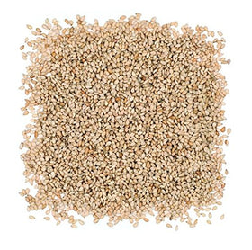 Roland Foods sesame seeds sprinkled over a dish, versatile topping for salads and more