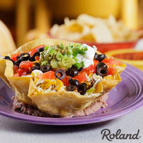 Roland Foods sliced black ripe olives ready to serve from can
