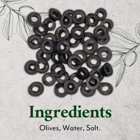 Roland Foods sliced black ripe olives in bulk for food service