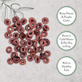 Roland Foods olives on pizza deliver savory contrast and color.