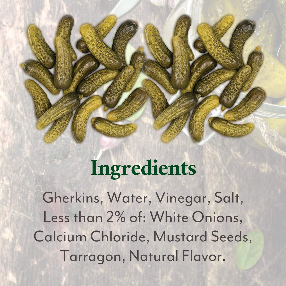 Roland Foods small cornichons in salads adding bright acidity and bite.