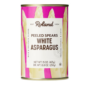Roland Foods canned white asparagus spears ready to enjoy as a quick side