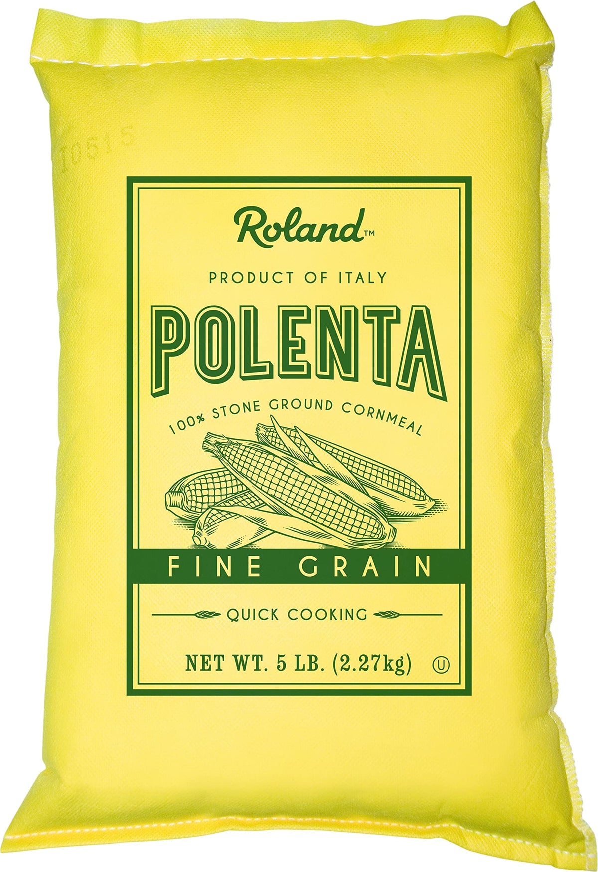Roland Foods yellow polenta 5lb bag, versatile cornmeal base for Italian dishes.