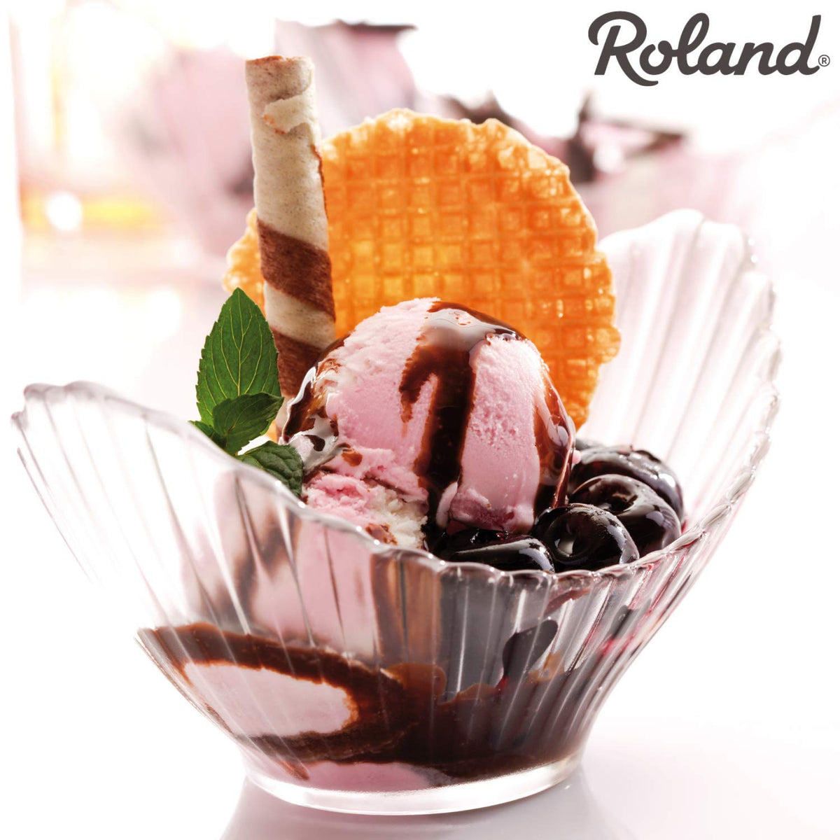 Roland Foods Amarena cherries in syrup suited for food service and home use.