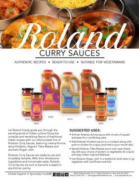 Roland Foods Tikka Masala sauce simmering in a pan with vegetables.