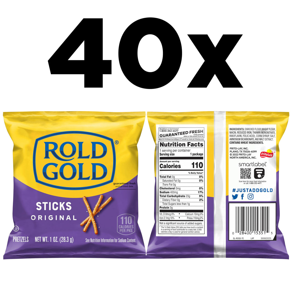 Rold Gold pretzels sticks 1oz bags on the go, a convenient snack option