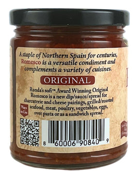 Ronda's Fine Foods Romesco almonds-closeup showcases real almonds and olive oil