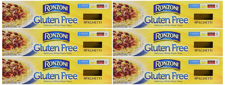 Ronzoni gluten free spaghetti in a 12oz box, ideal for quick weeknight dinners