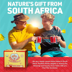 ROOIBOS ROCKS biodegradable tea bags, eco-friendly and easy to compost