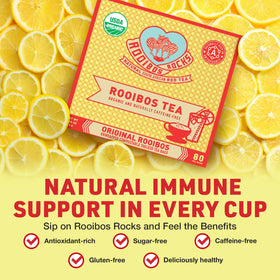 ROOIBOS ROCKS cold tea is refreshing with no sugar