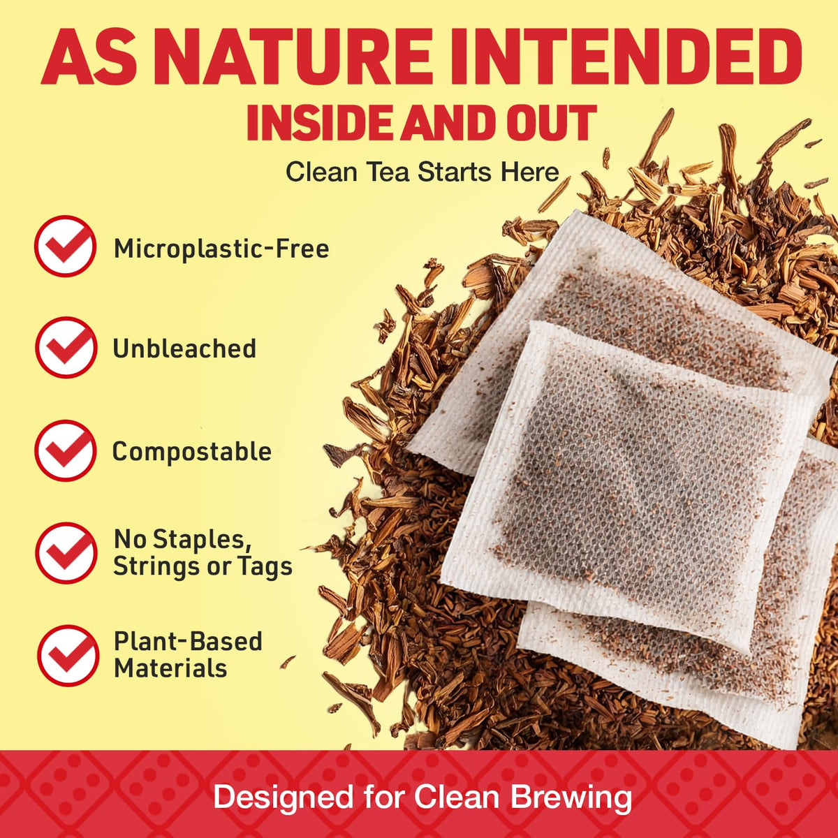 Rooibos Rocks tea served hot or cold for versatility.