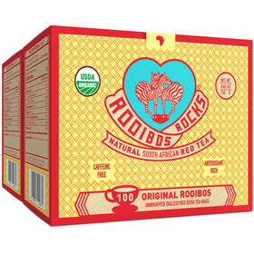 ROOIBOS ROCKS red tea bags pack for caffeine-free daily use