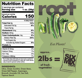 Root Foods SixMix Chips vegetables close-up showing pure veggie crunch