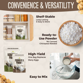 Rooted In Rare Aquafaba Powder long shelf life for pantry storage