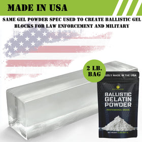 Rooted In Rare Ballistic Gel Powder being poured for quick, clump-free mixing.