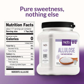 Roots Circle Allulose dissolves in hot coffee for clean, sugar-free sweetness.