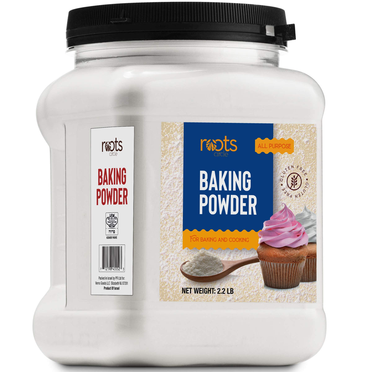 Roots Circle Baking Powder with silky texture smooths batters for cakes