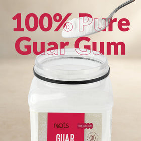 Roots Circle guar gum powder used in smoothies and dressings for creaminess